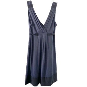 BCBGMaxAzria Black Stretch Knit Ribbon Dress 6